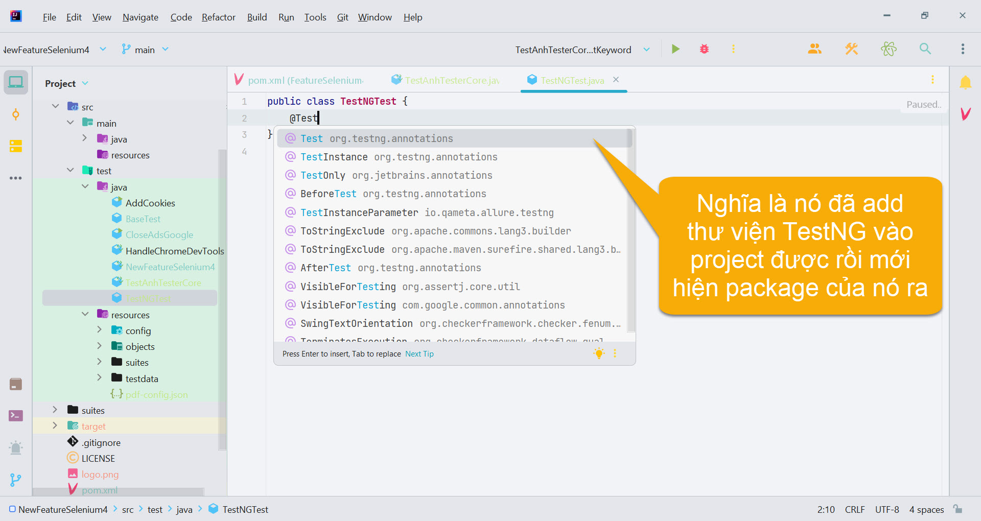 Tạo project Selenium Java và TestNG Framework với Maven trên IntelliJ IDE | Anh Tester