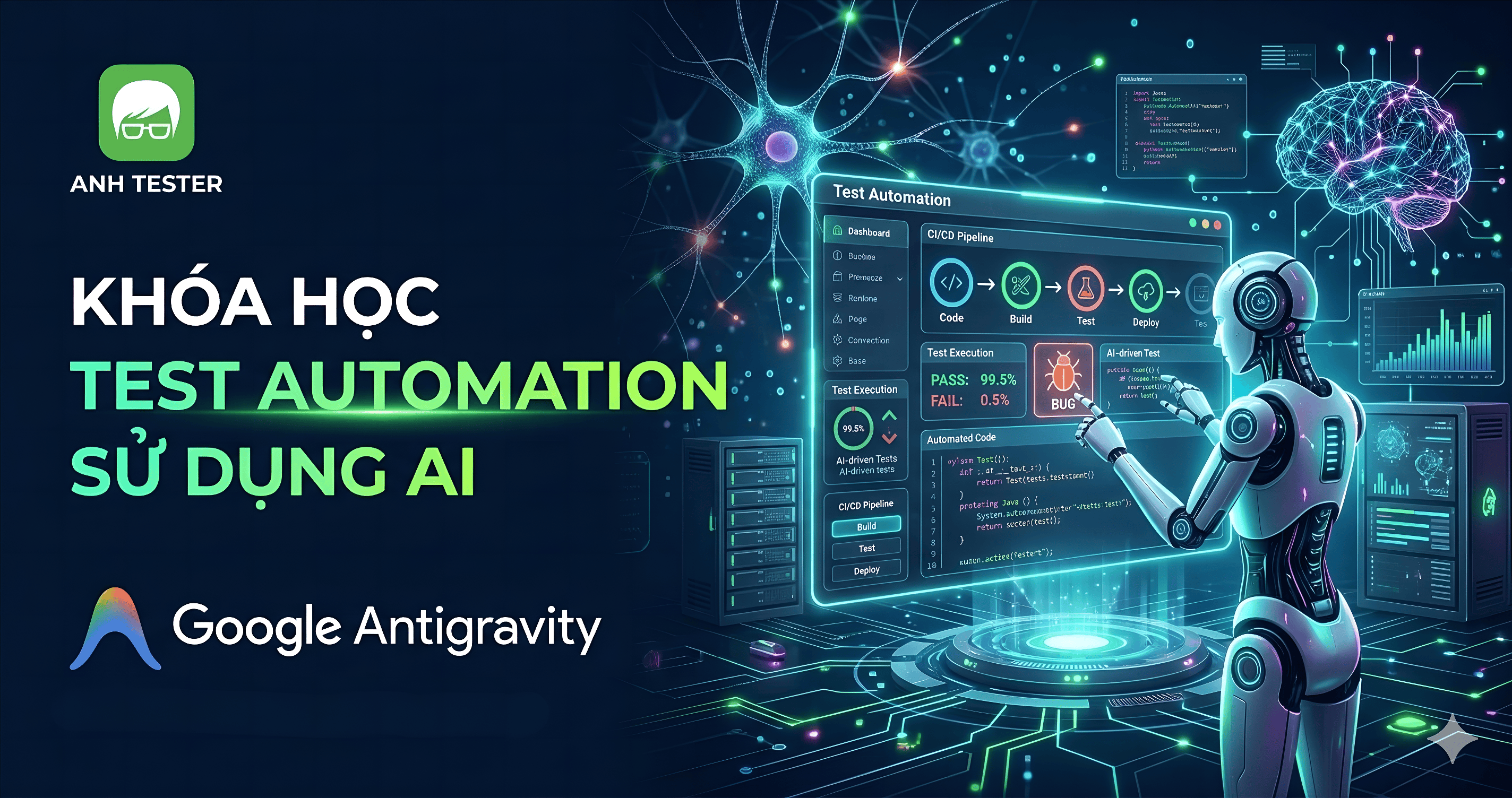 Khoá học sử dụng AI trong Test Automation với Google Antigravity