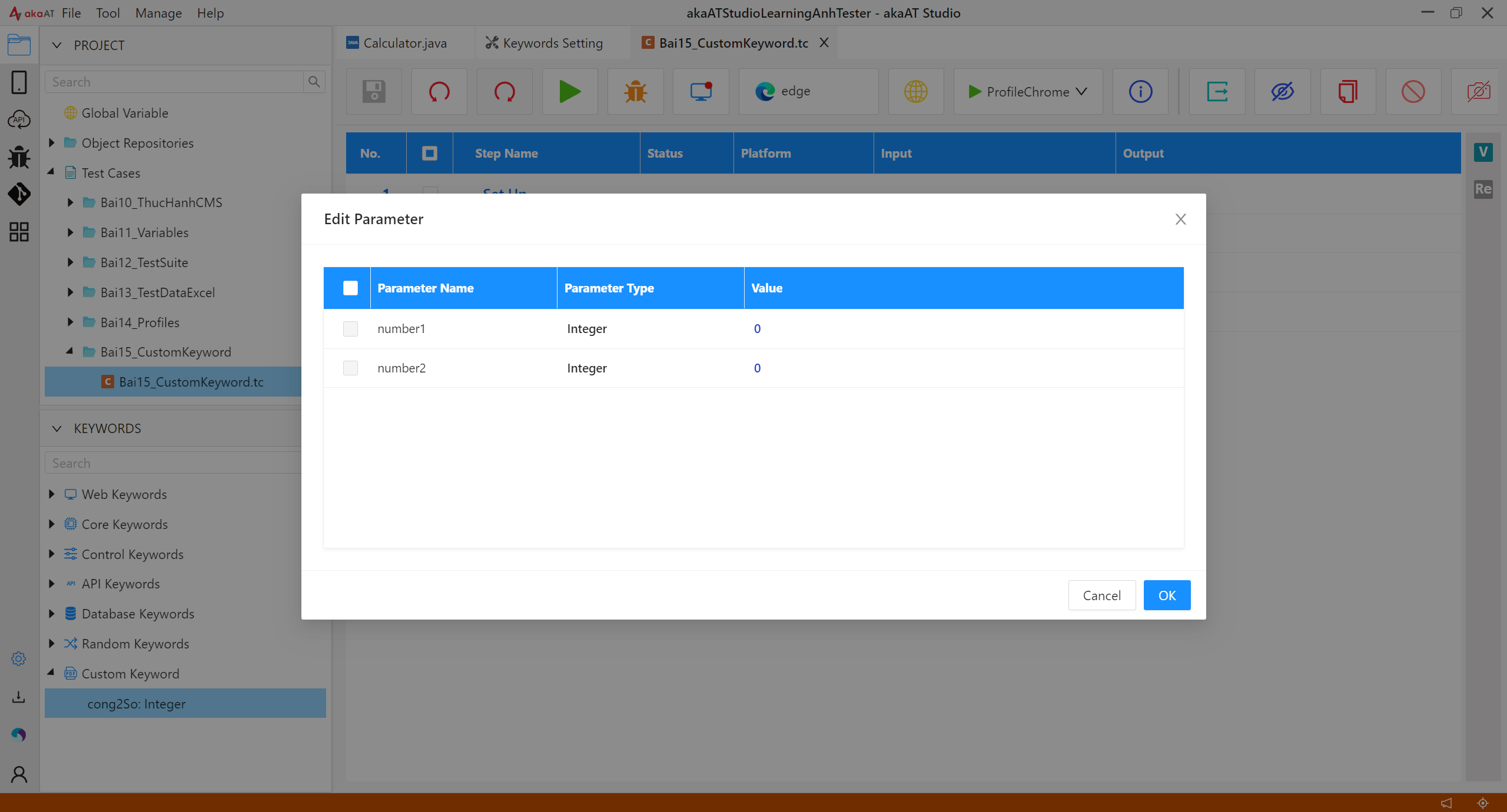 [akaAT Studio] Bài 15: Viết script với Custom Keyword trong akaAT Studio | Anh Tester
