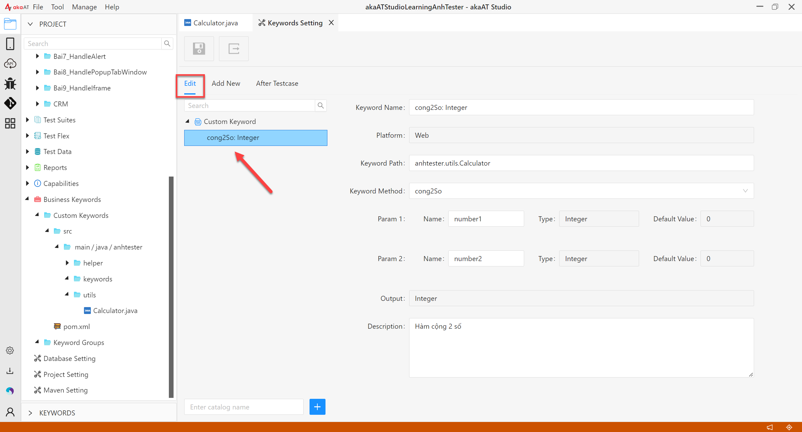[akaAT Studio] Bài 15: Viết script với Custom Keyword trong akaAT Studio | Anh Tester