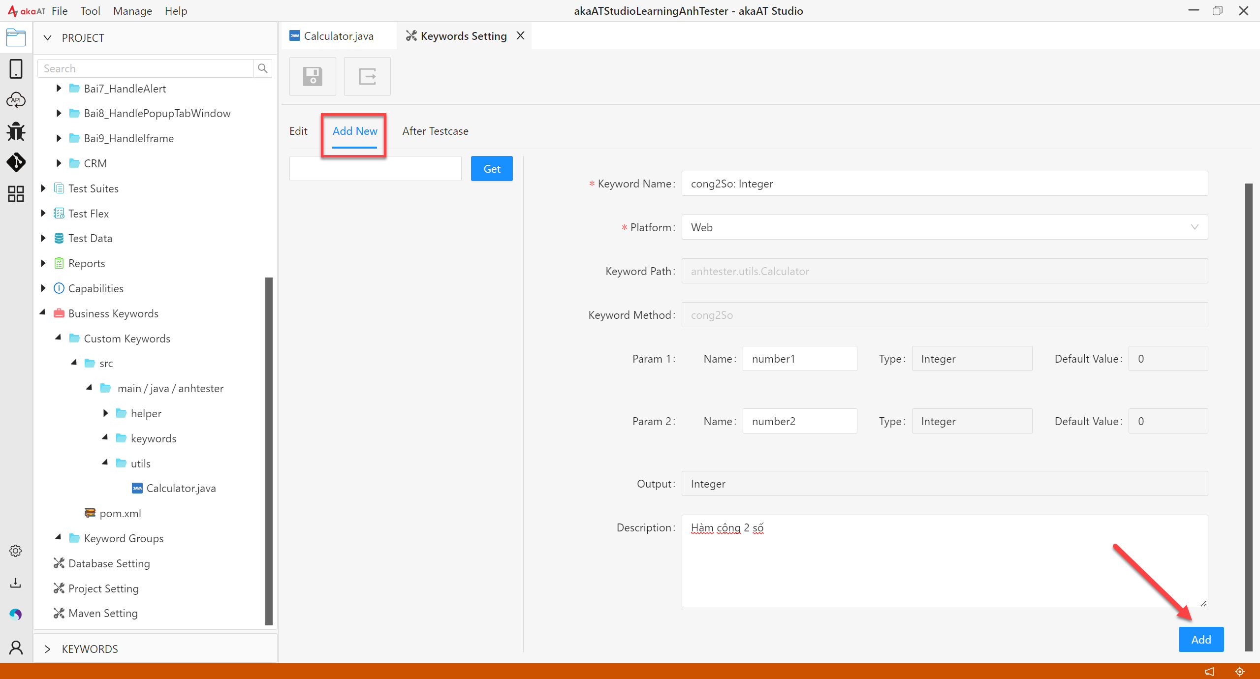 [akaAT Studio] Bài 15: Viết script với Custom Keyword trong akaAT Studio | Anh Tester