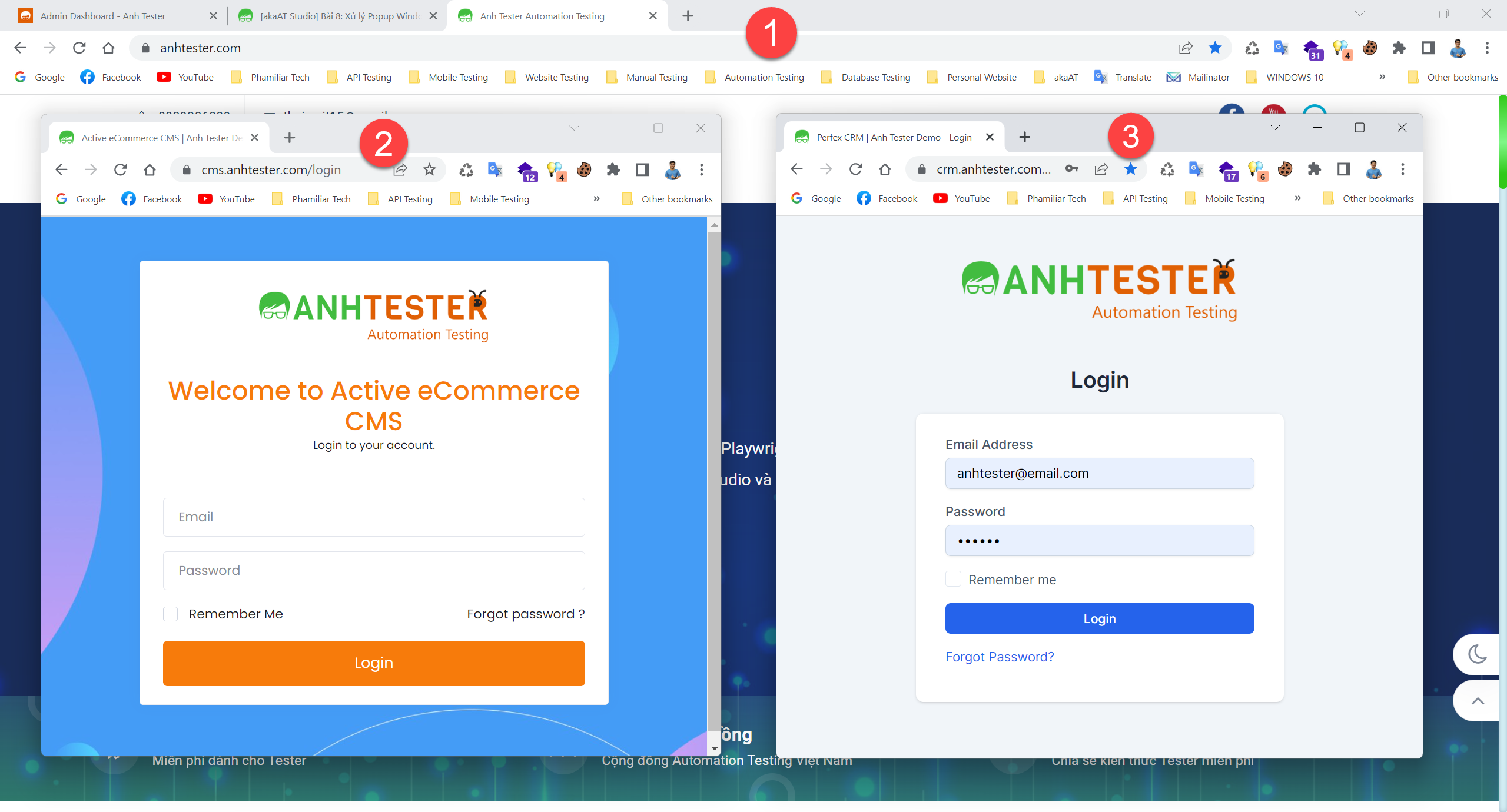 [akaAT Studio] Bài 8: Xử lý Popup Window và Tab trên website trong akaAT Studio | Anh Tester