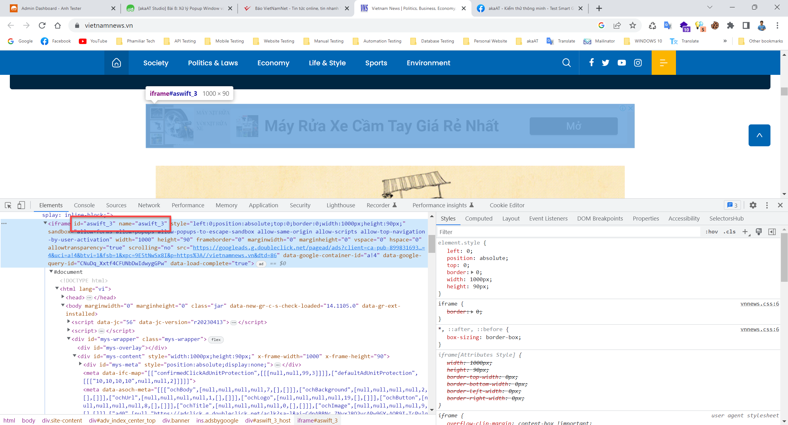 [akaAT Studio] Bài 9: Xử lý iFrame trên website trong akaAT Studio | Anh Tester