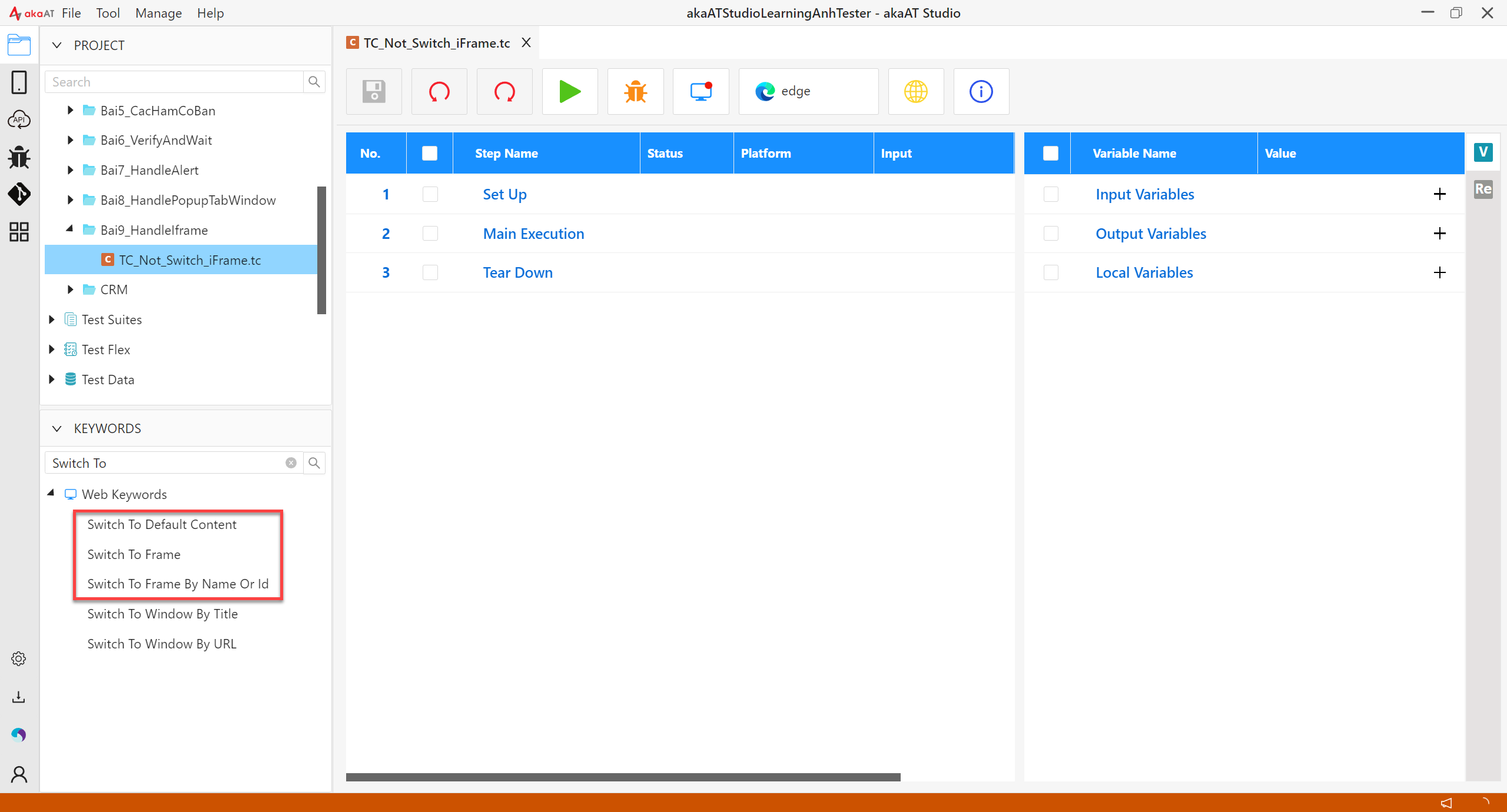 [akaAT Studio] Bài 9: Xử lý iFrame trên website trong akaAT Studio | Anh Tester