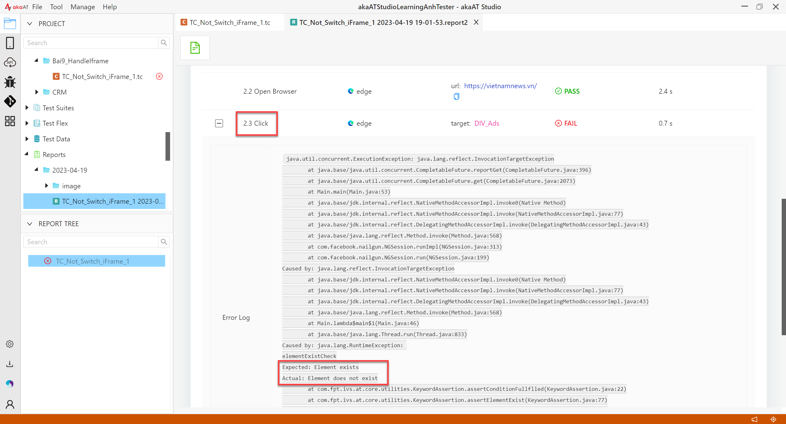 [akaAT Studio] Bài 9: Xử lý iFrame trên website trong akaAT Studio | Anh Tester