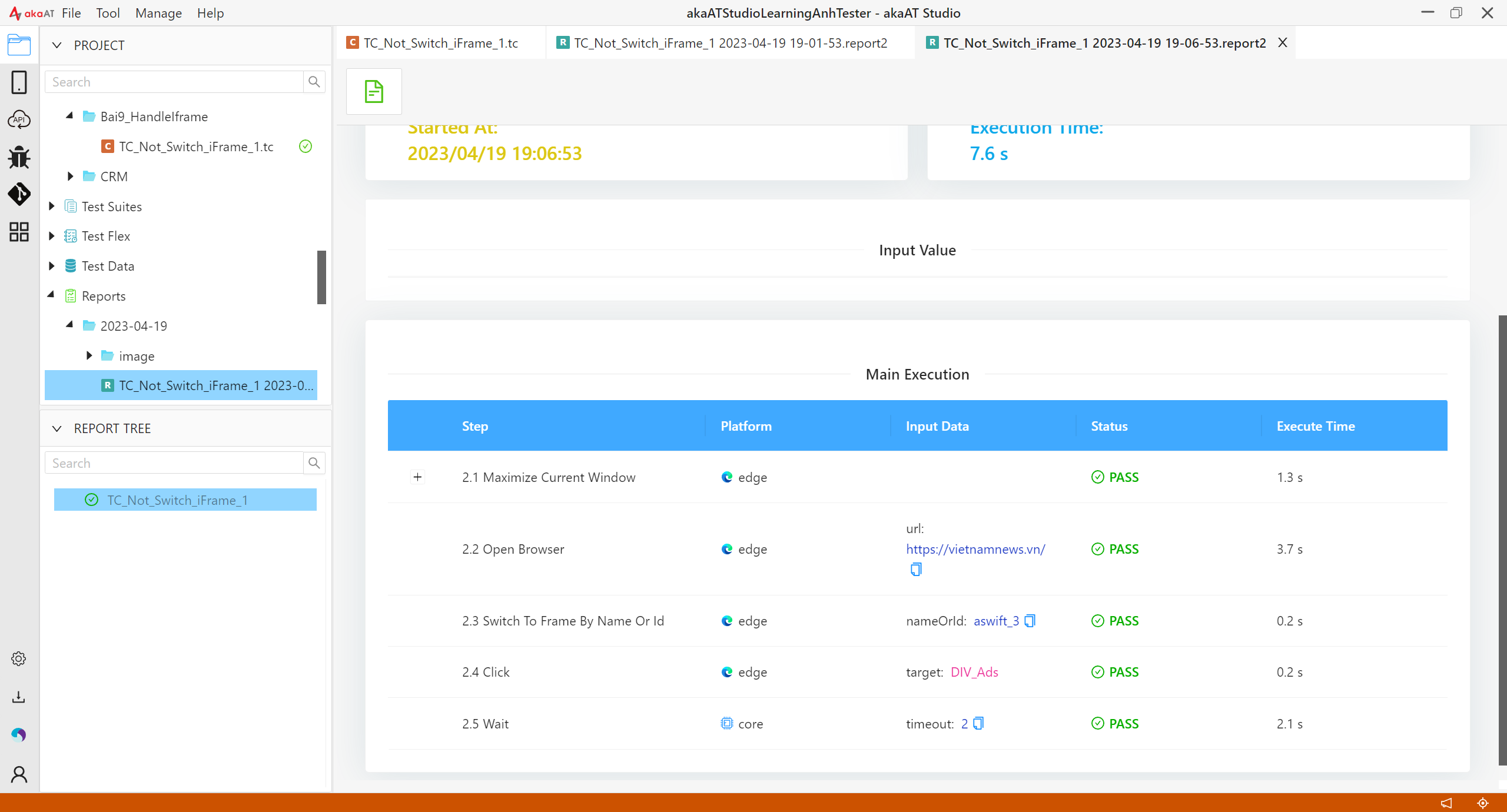 [akaAT Studio] Bài 9: Xử lý iFrame trên website trong akaAT Studio | Anh Tester