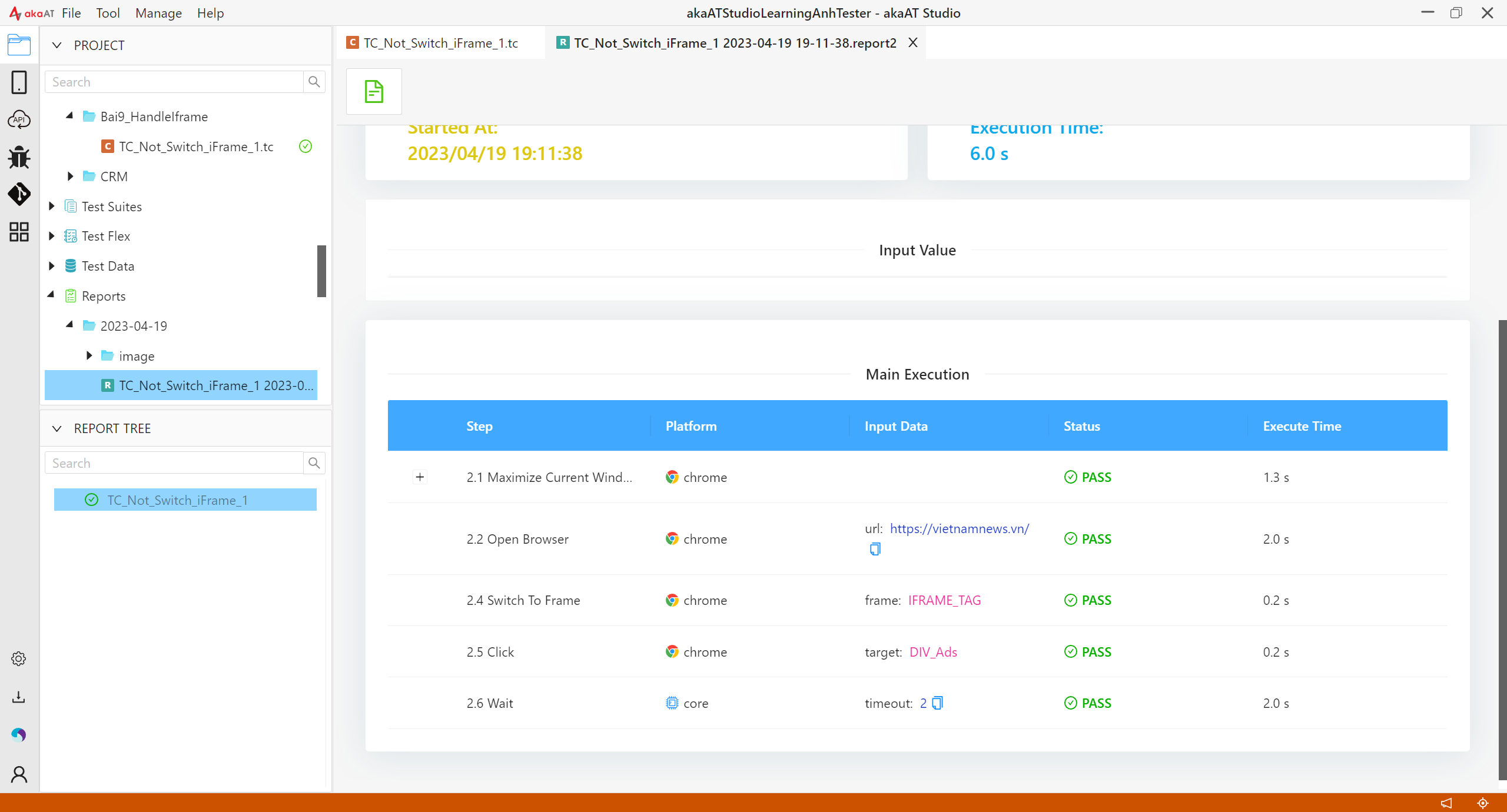 [akaAT Studio] Bài 9: Xử lý iFrame trên website trong akaAT Studio | Anh Tester