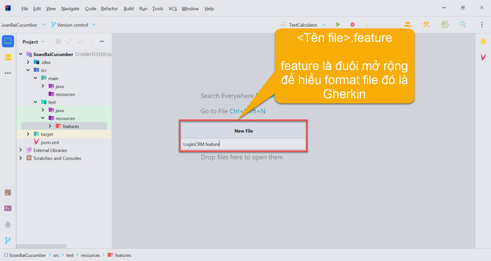 [Cucumber TestNG] Bài 3: Cài đặt Cucumber Framework với Maven project trên IntelliJ IDEA | Anh Tester