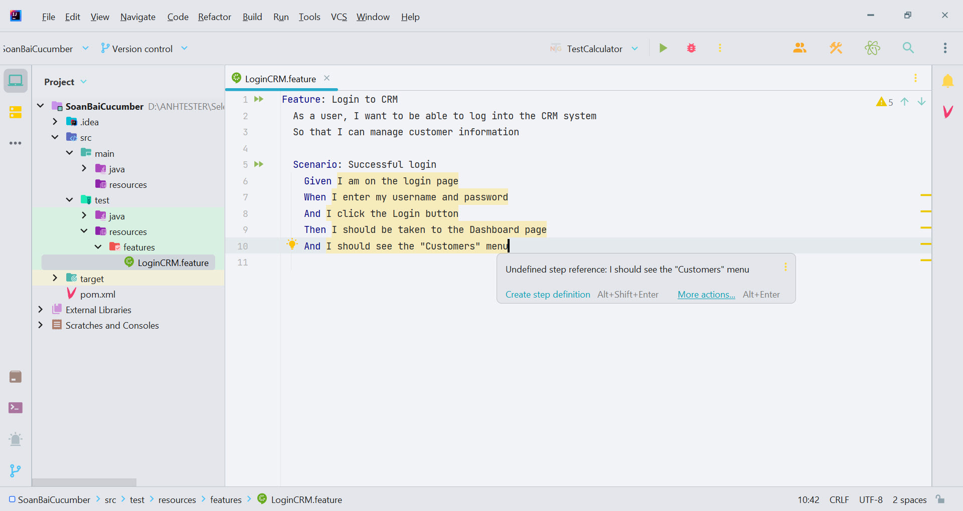 [Cucumber TestNG] Bài 4: Feature File và Step Definitions trong Cucumber | Anh Tester