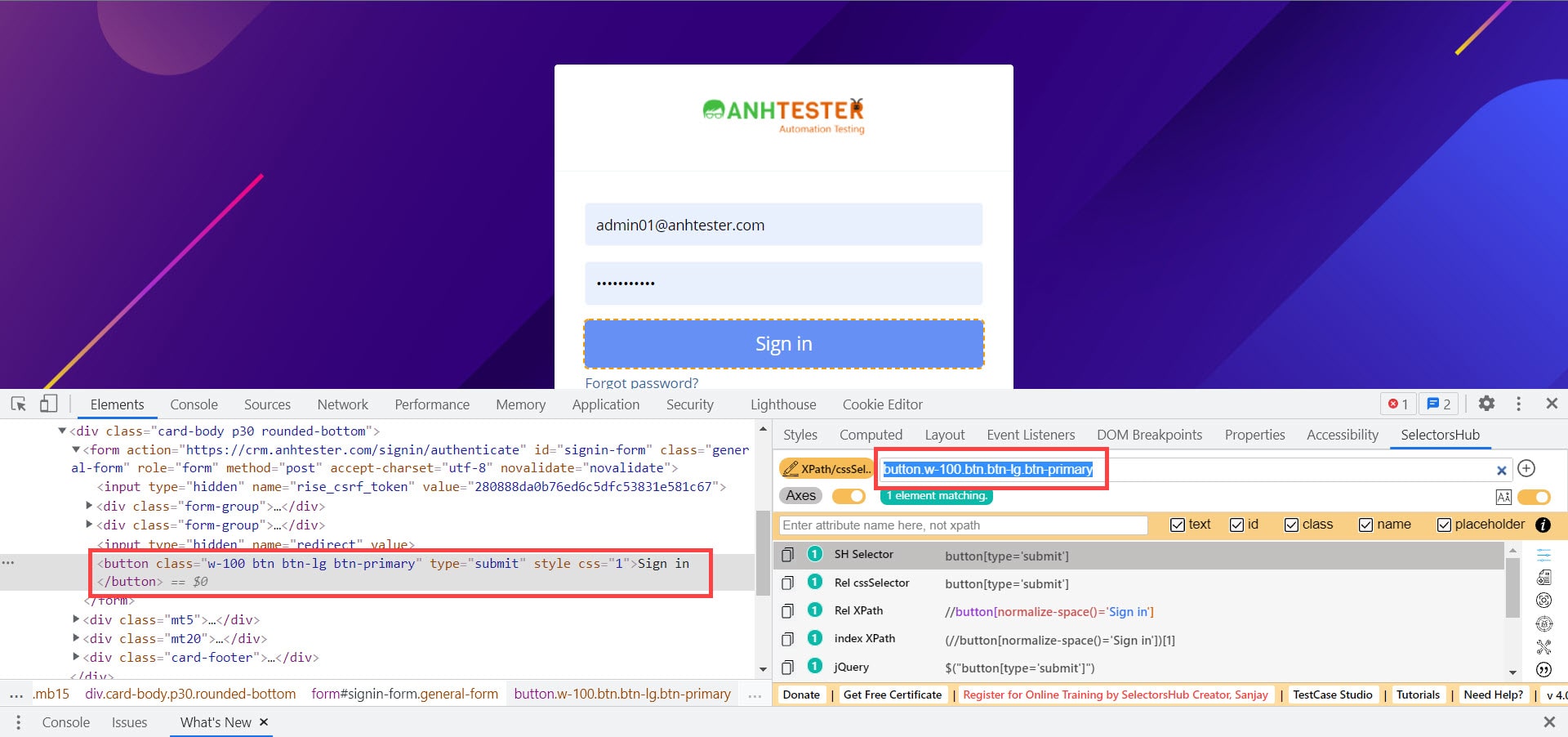 [Selenium Java] Bài 5: Cách xác định Locators của Element trên website | Anh Tester