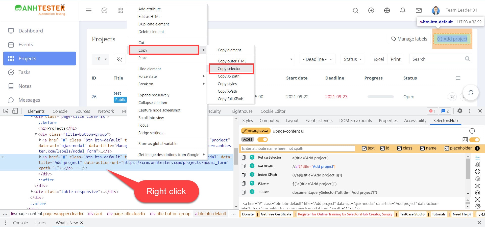 [Selenium Java] Bài 5: Cách xác định Locators của Element trên website | Anh Tester