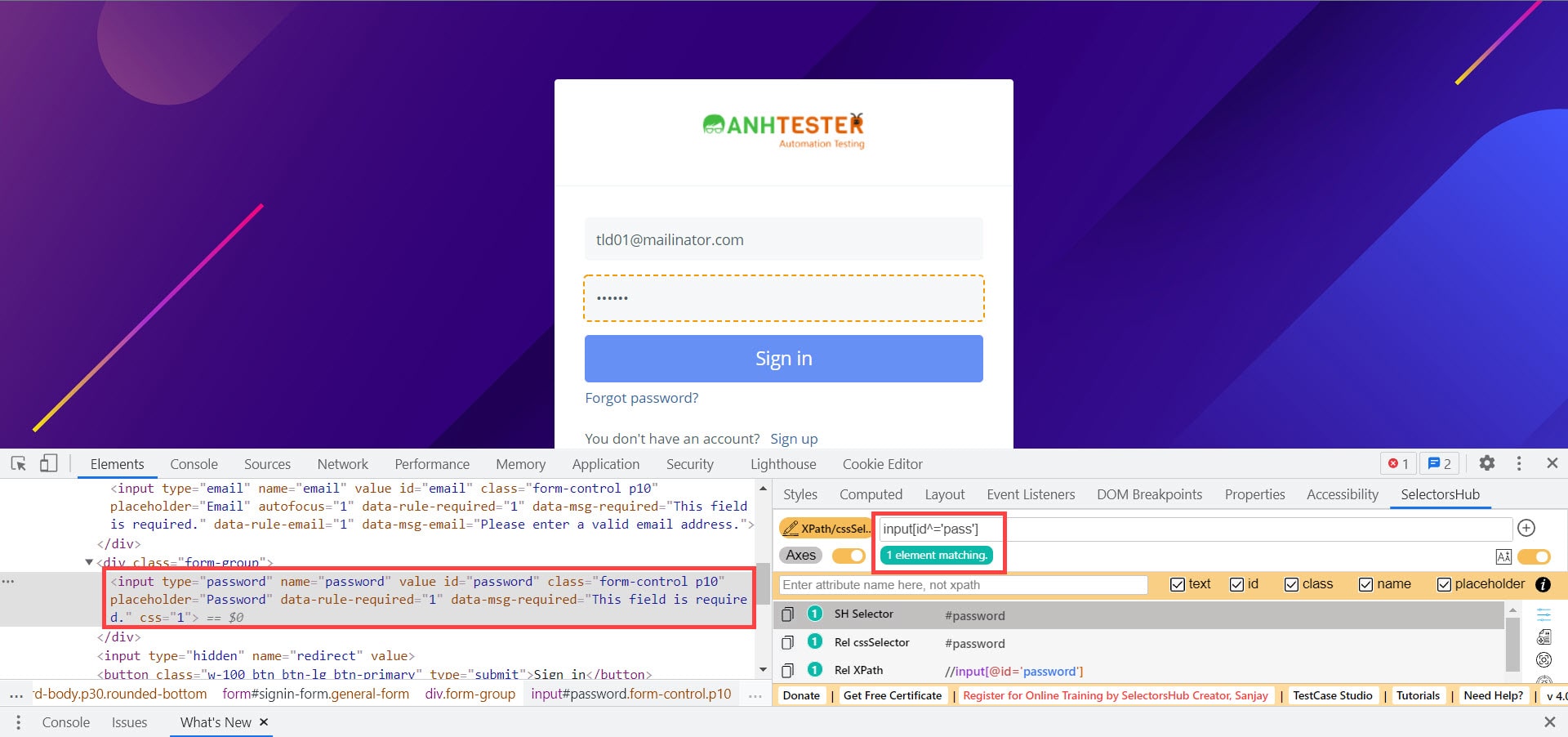 [Selenium Java] Bài 5: Cách xác định Locators của Element trên website | Anh Tester