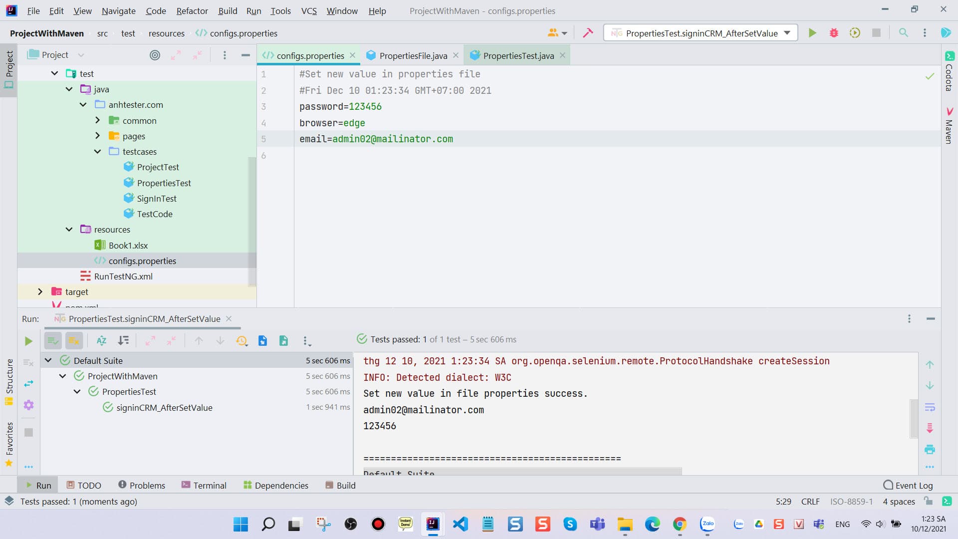 [Selenium Java] Bài 27: Đọc data test từ Properties file trong Selenium Java | Anh Tester