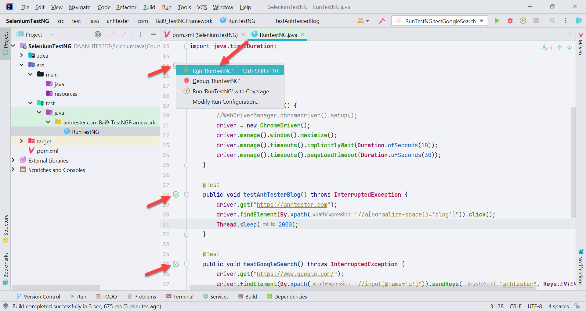 [Selenium Java] Bài 9: Cài đặt và sử dụng TestNG Framework | Anh Tester