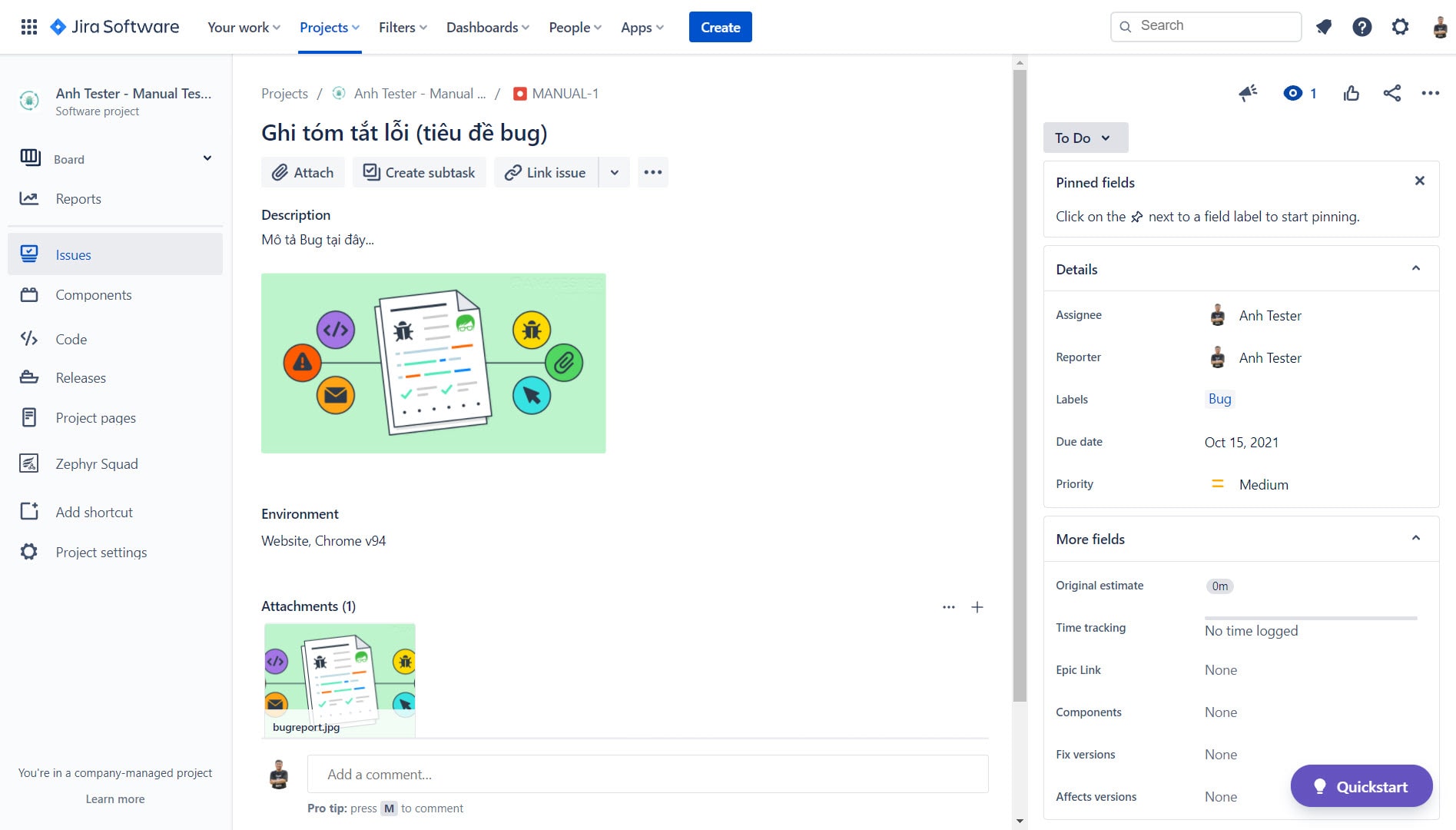 Làm thế nào để viết Bug Report chất lượng | Anh Tester