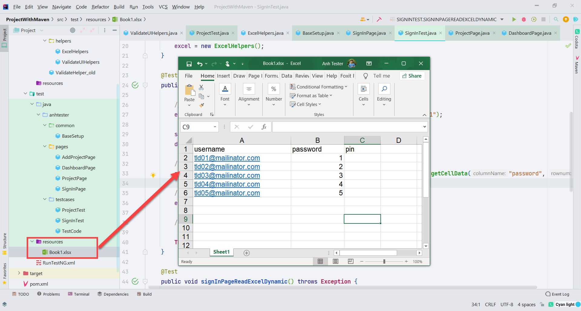 [Selenium Java] Bài 26: Đọc data test từ file Excel | Anh Tester