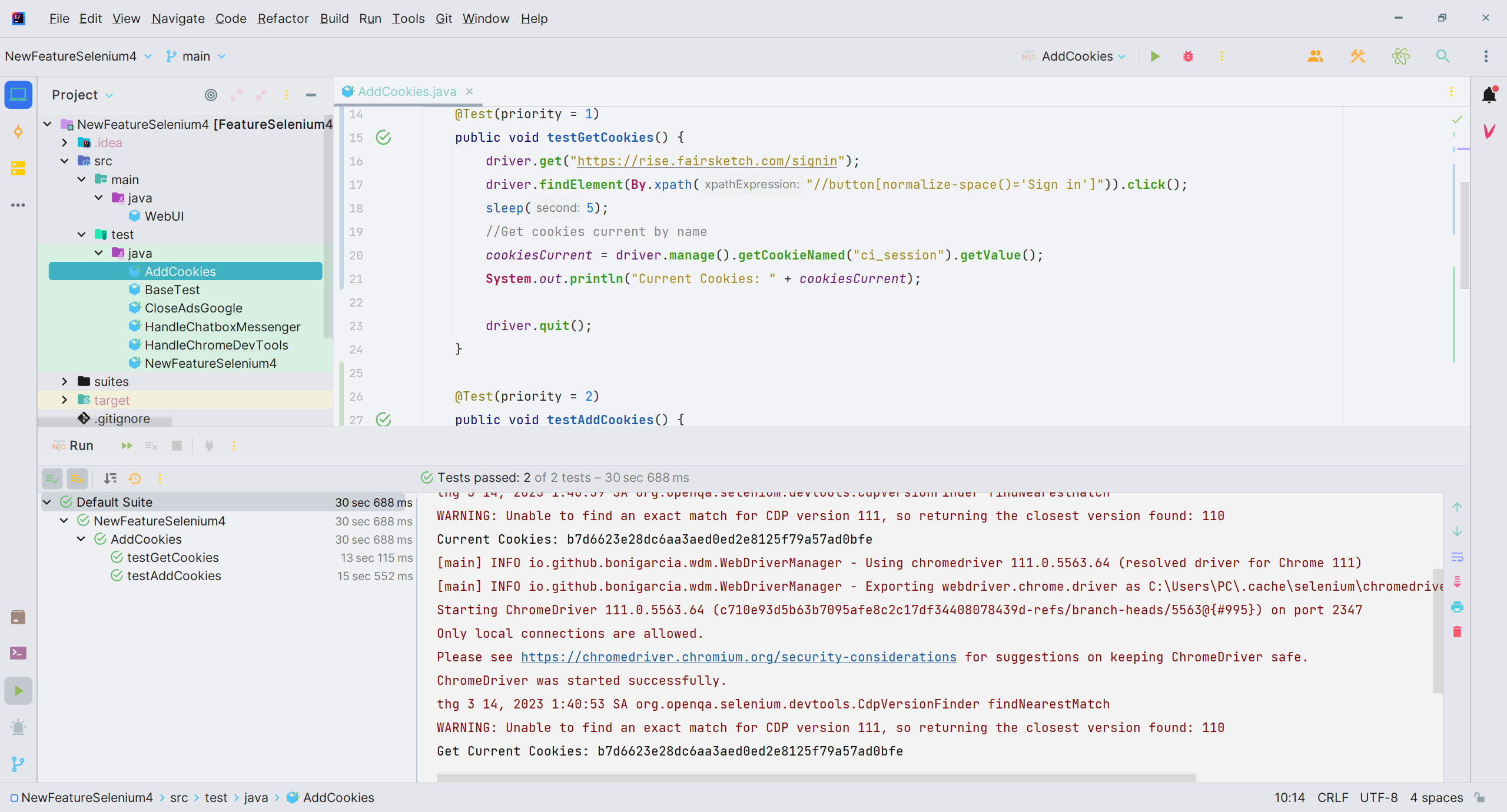 Handle Cookies on website using Selenium | Anh Tester